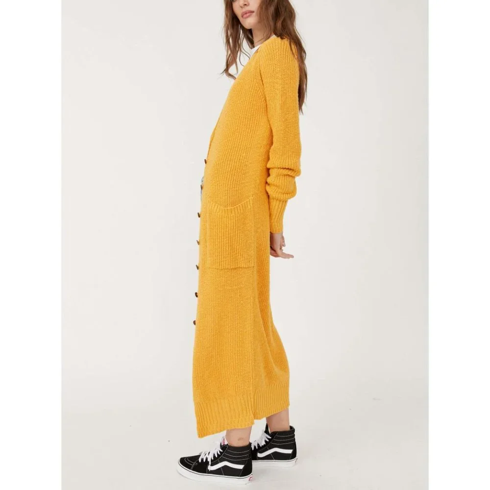 🎉LAST CHANCE🎉 NWT Free People It's Alright Cardi / Golden Apricot Combo - Picture 2 of 6